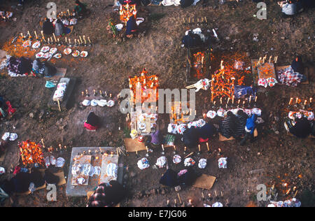 Il giorno dei morti, Janitizio, Michoacan, Messico Foto Stock