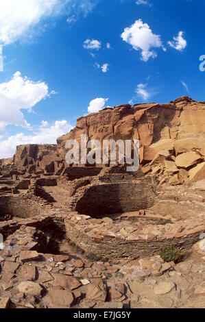 Antiche dimore, Chaco Canyon, Nuovo Messico Foto Stock