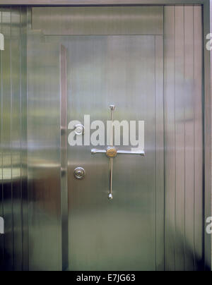 Porta del caveau di banca Foto Stock