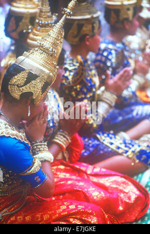 I Balli tradizionali, nuovo anno di celebrazione, Phnom Penh Cambogia Foto Stock