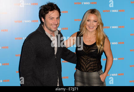 Zach Braff e Kate Hudson in una foto chiamata per desiderio mi è stato qui. Foto Stock