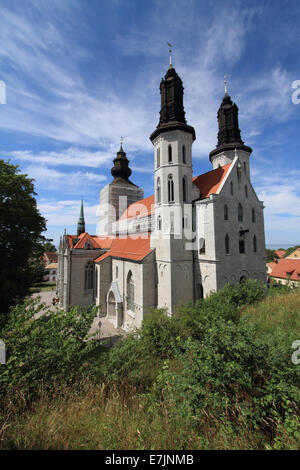 La Cattedrale di st. Maria domkyrka) nel centro storico della città vecchia di Visby, Svezia Foto Stock