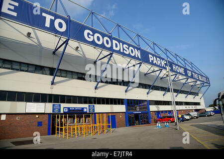 Liverpool, Regno Unito. Xviii Sep, 2014. Vista del Goodison Park Stadium di Everton FC in Liverpool, 17 settembre 2014. © dpa picture alliance/Alamy Live News Foto Stock