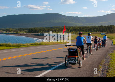 I ciclisti Forillon National Park Gaspesie Canada Foto Stock