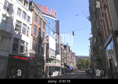 Reguliersbreestr street vicino a Rembrandt Square Amsterdam Foto Stock