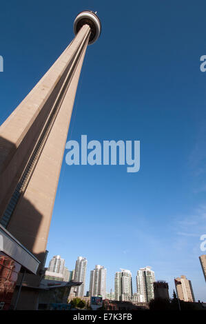 La CN Tower e il centro cittadino di Toronto Foto Stock