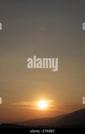 Tramonto dal nameless tower, Italia Foto Stock