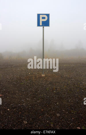 Vuoto area di parcheggio, Finlandia Foto Stock