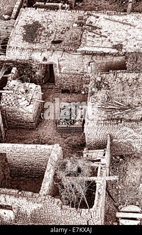 Abstract del complesso casa a Luxor Egitto . foto scattata da una mongolfiera . Foto Stock