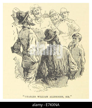 Questo schizzo del 1883 di Mark Twain raffigura Charles William Allbright, una figura di spicco del XIX secolo. Il disegno cattura la somiglianza di Allbright come parte dell'archivio personale di Twain. Foto Stock