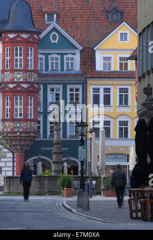 Coburg, Marktplatz, la piazza del mercato, Alta Franconia, Franconia, Baviera, Germania, Europa. Foto Stock