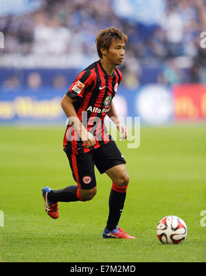 Bundesliga tedesca, stagione 2014/15, giornata 4, 20.9.2014, Schalke 04 - Eintracht Frankfurt ---- Takashi Inui la Foto Stock