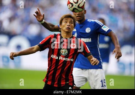 Bundesliga tedesca, stagione 2014/15, giornata 4, 20.9.2014, Schalke 04 - Eintracht Frankfurt ---- Takashi Inui la Foto Stock