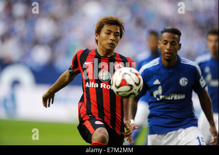 Bundesliga tedesca, stagione 2014/15, giornata 4, 20.9.2014, Schalke 04 - Eintracht Frankfurt ---- Takashi Inui la Foto Stock