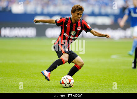 Bundesliga tedesca, stagione 2014/15, giornata 4, 20.9.2014, Schalke 04 - Eintracht Frankfurt ---- Takashi Inui la Foto Stock