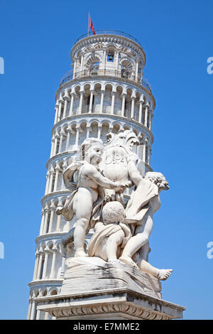 Torre pendente di Pisa, Italia Foto Stock