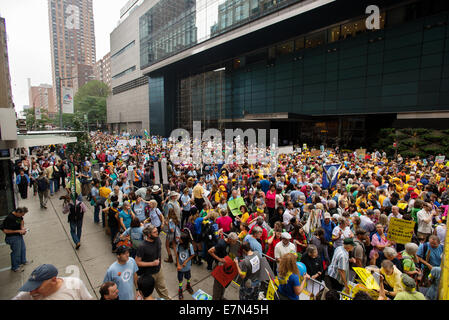 Il cambiamento climatico marzo 22 Settembre 2014 New York STATI UNITI D'AMERICA Foto Stock