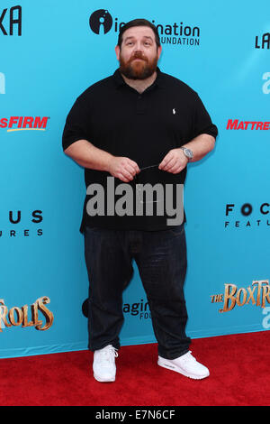 Los Angeles, California, USA. Xxi Sep, 2014. Nick Frost assiste Los Angeles Premiere di ''l'Boxtrolls'' il 21 settembre 2014 all'Universal CityWalk - iUniversal City.California.USA. Credito: TLeopold/Globe foto/ZUMA filo/Alamy Live News Foto Stock