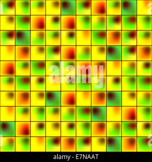 Lucida mosaico colorato celle quadrate grid Foto Stock