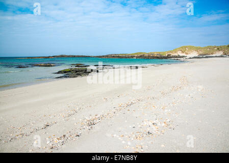 Sanna Bay e punto, a Ardnamurchan, Scozia. Foto Stock