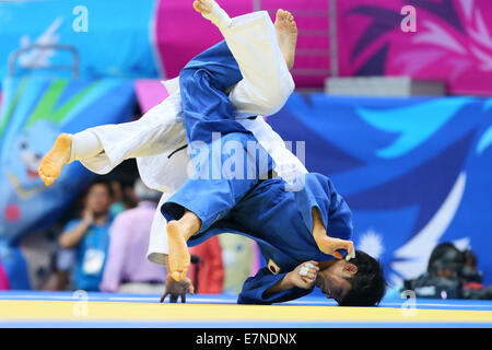 Incheon, Corea del Sud. Xx Settembre, 2014. Toru Shishime (JPN) Judo : uomini -60kg a Dowon palestra durante il 2014 Incheon giochi asiatici in Incheon, Corea del Sud . © YUTAKA AFLO/sport/Alamy Live News Foto Stock