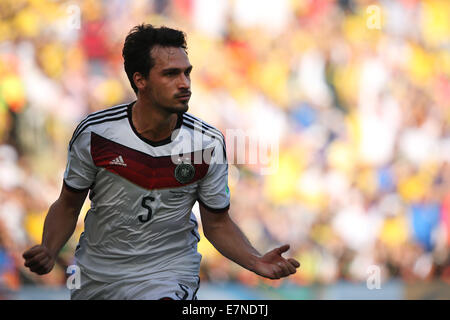 Mats Hummels. Francia / Germania del quarto di finale. Coppa del Mondo FIFA Brasile 2014. 4 Luglio 2014 Foto Stock