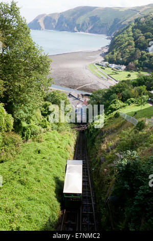 Furnicular ferrovia che collegava Lynton Lynmouth in North Devon Foto Stock