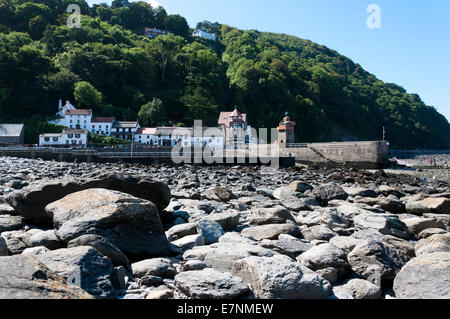 Spiaggia Lynmouth Devon Foto Stock