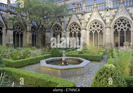 Paesi Bassi. Utrecht. San Martin's Cathedral. Gotico francese. Il chiostro del XV secolo. Foto Stock