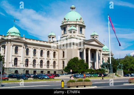 Assemblea nazionale edificio, Belgrado, Serbia, Europa sud-orientale Foto Stock