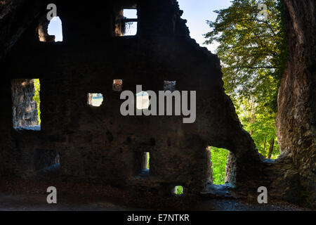 Oberriet, grotta castello, Wichenstein, Svizzera, Europa, Canton San Gallo, Valle del Reno, castle rock, Cliff, all'interno, Foto Stock