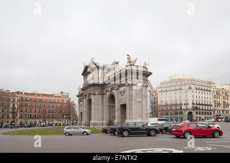 Arco di Trionfo a Madrid Foto Stock