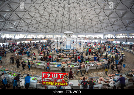 Complesso, Tashkent, Città, Uzbekistan, Asia Centrale, Asia, architettura, grande chorsu, a cupola, famosa, mercato, rotondo, sorge, turistico Foto Stock