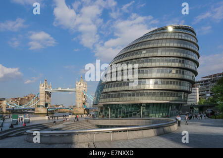 Edificio, City Hall, Londra, Inghilterra, più LONDRA, REGNO UNITO, architettura, turismo, Tower Bridge, Foto Stock