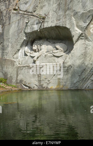 Monumento, Lion, il monumento del leone, LU, Lucerna, Svizzera, Europa, ghiacciaio garden Foto Stock