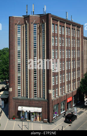 Germania, Europa, Oberhausen, la zona della Ruhr, Basso Reno, Renania, Renania settentrionale-Vestfalia, Bert Brecht casa dell espressionismo mattone Foto Stock