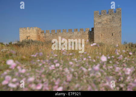 In Europa, in Grecia, greco, Creta, mediterraneo, isola, costa, Frangokastello, fort, Foto Stock