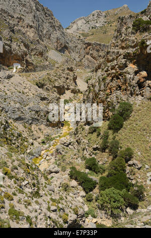 In Europa, in Grecia, greco, Creta, mediterraneo, isola, Kourtaliotiko Gorge, Foto Stock