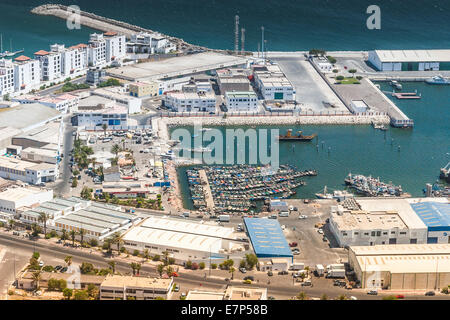 Vista della città di Agadir, Marocco Foto Stock