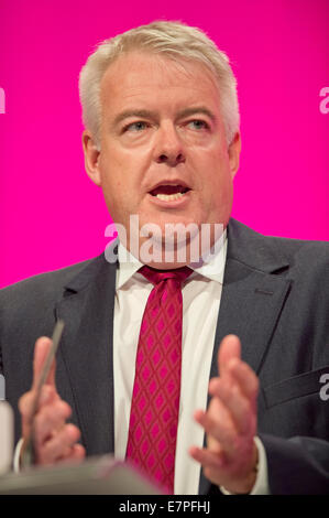 Manchester, Regno Unito. 22 Settembre, 2014. Carwyn Jones, Primo Ministro del Galles, indirizzi auditorium di giorno due del partito laburista la Conferenza Annuale che avrà luogo a Manchester Central Convention Complex Credit: Russell Hart/Alamy Live News. Foto Stock