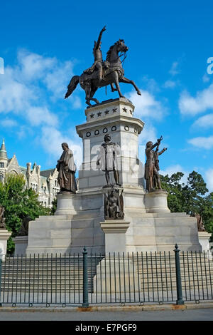 George Washington monumento equestre State Capitol Building Statehouse Richmond Virginia VA Capitale Foto Stock
