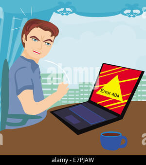 Errore 404 - Bug del computer sul posto di lavoro Foto Stock