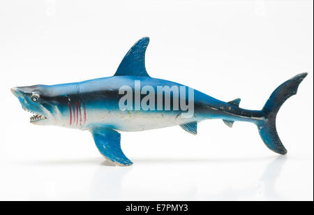 Giocattolo di plastica shark. Foto Stock