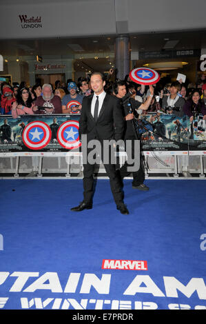 UK Premiere di 'Captain America: il Winter Soldier" al Westfield caratterizzate da: Sebastian Stan dove: Londra, Regno Unito quando: 20 Mar 2014 Foto Stock