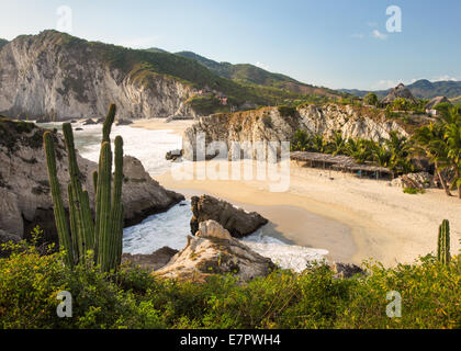 Maruata spiaggia di Michoacan, Messico. Foto Stock