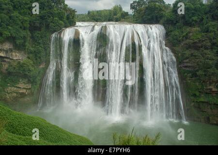 Cascata Huangguoshu Baishui Fiume città di Anshun Guizhou Cina Foto Stock