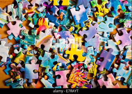 Puzzle di pezzi Foto Stock