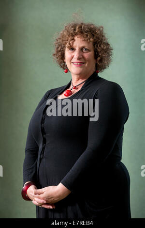 Ramona Koval, l'emittente televisiva australiana, scrittore e giornalista, all'Edinburgh International Book Festival 2014. Foto Stock