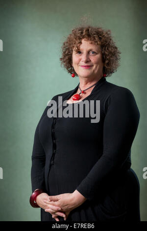 Ramona Koval, l'emittente televisiva australiana, scrittore e giornalista, all'Edinburgh International Book Festival 2014. Foto Stock