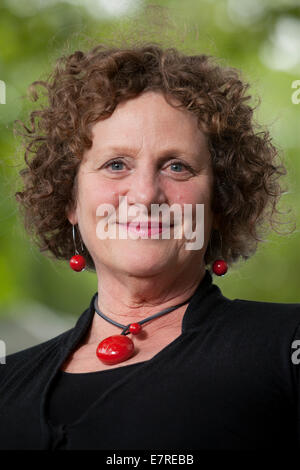 Ramona Koval, l'emittente televisiva australiana, scrittore e giornalista, all'Edinburgh International Book Festival 2014. Foto Stock